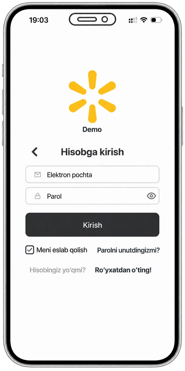 Mobil ilovada hamjamiyatga kirish